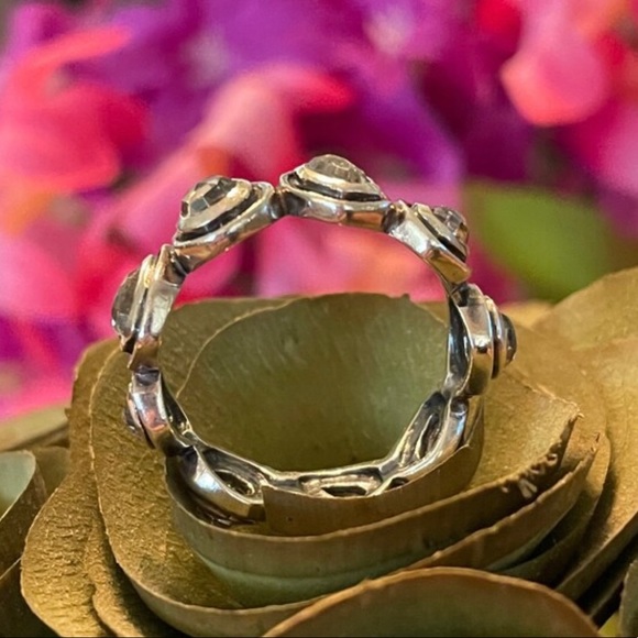 Silpada Cubic Zirconia ‘BRILLIANCE’ Sterling Eternity Band Ring R2807 - Picture 4 of 10